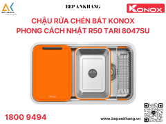 Chậu rửa chén bát 1 hố phong cách Nhật R50 Tari 8047SU